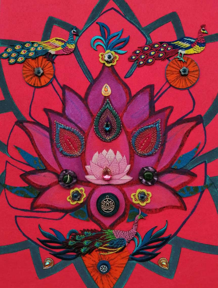 Coeurs sacrés Relique Talisman, oeuvre réalisée par Aurellll'Art