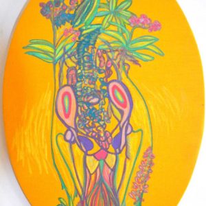 Éclosion, peinture sur tissus, réalisée par Aurellll'Art